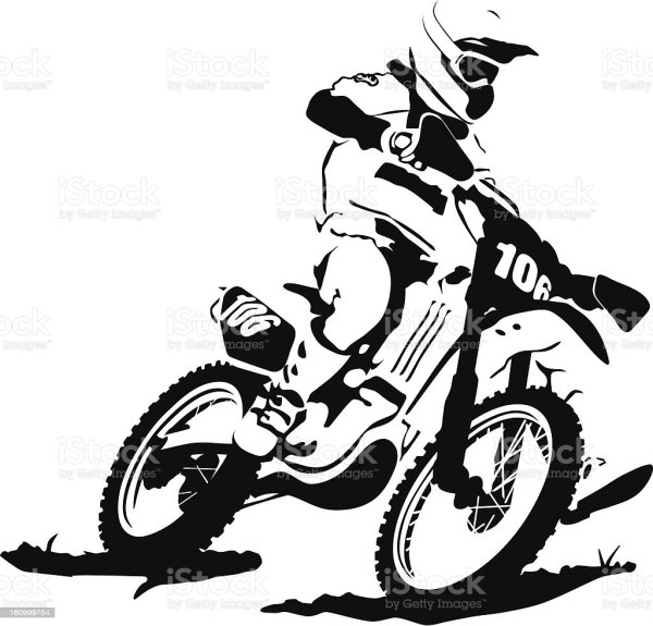 Тату силуэт мотоцикла