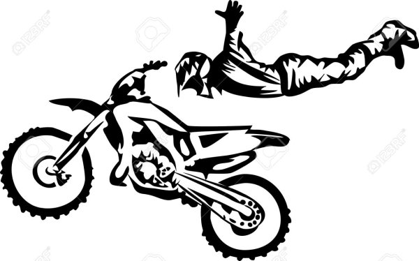 Силуэт мотоциклиста