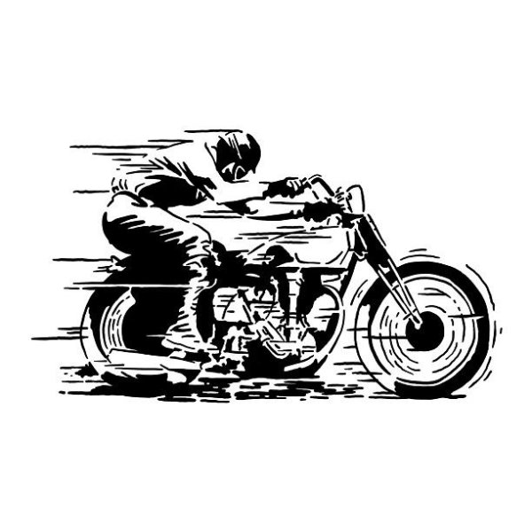 Контурные рисунки байкеров