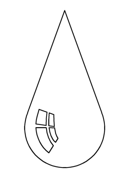 Капля контур