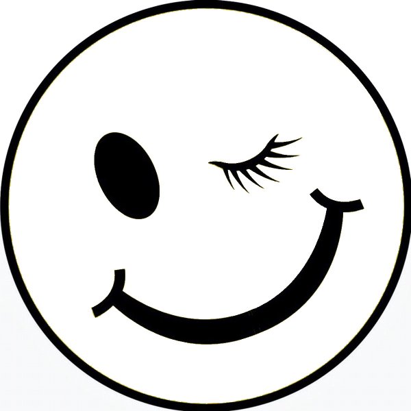Смайл черно белый