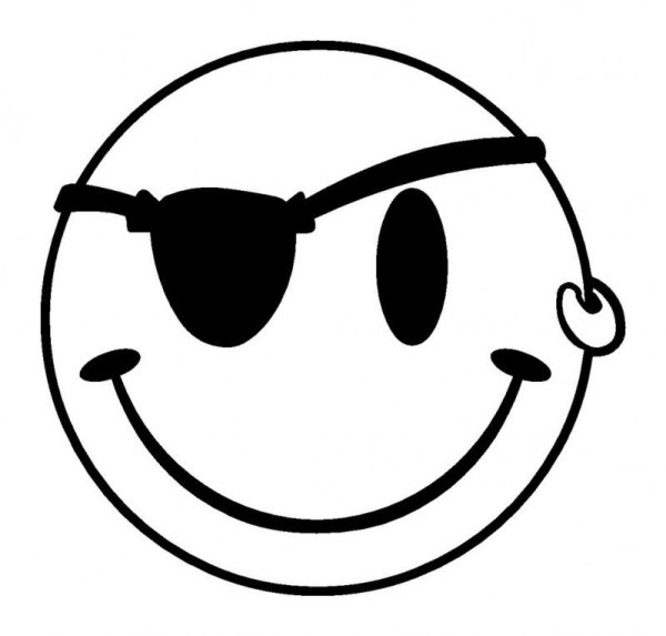 Смайлик трафарет