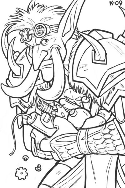 Тролль варкрафт набросок