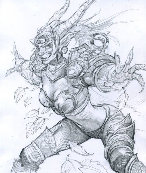 Варкрафт Наброски персонажей