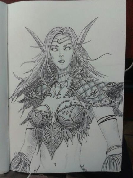 Сильвана варкрафт скетч