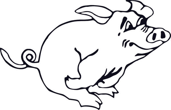 Контурное изображение свиньи