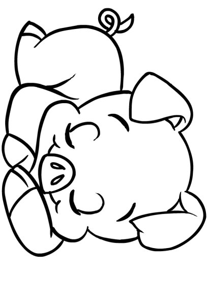 Раскраска хрюшка