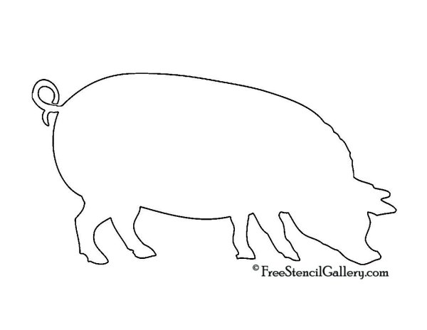 Трафарет свинки