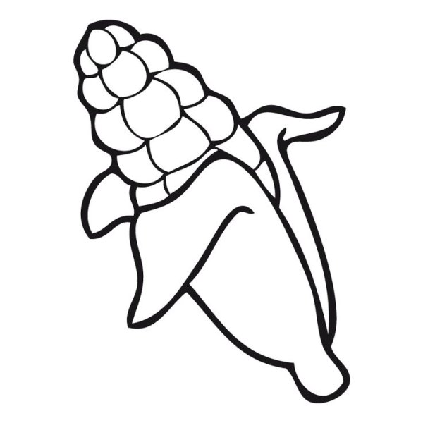 Раскраска овощи кукуруза