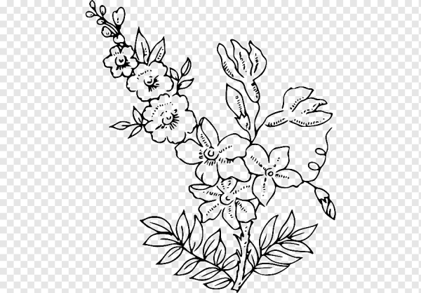 Контурные цветы