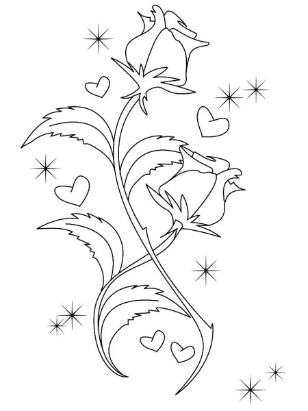 Раскраски сказочный цветов