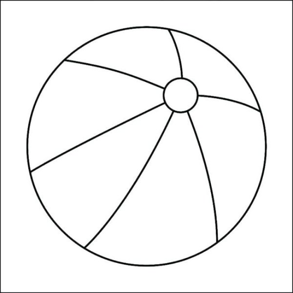 Мяч раскраска