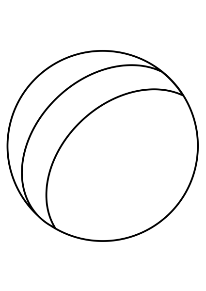 Трафарет волейбольного мяча