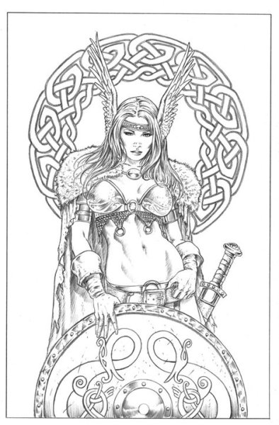 Славянская Валькирия богиня тату