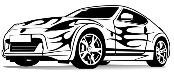 Силуэт спортивной машины