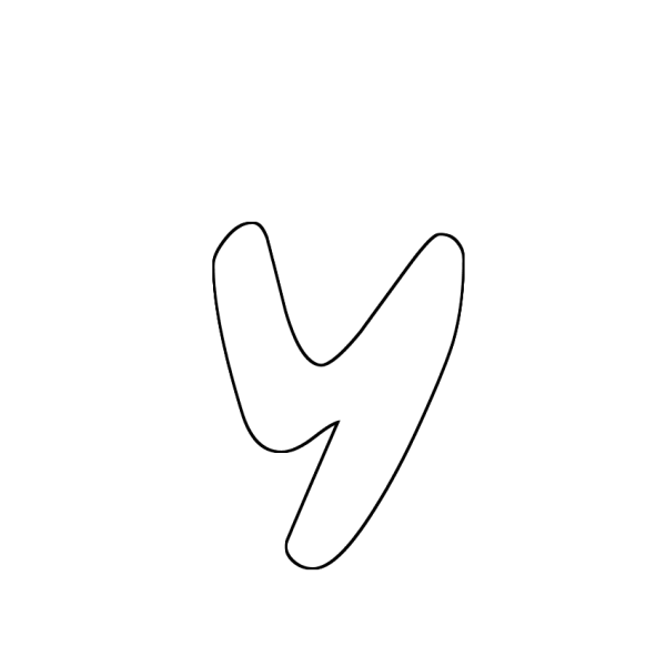 Трафарет прописных букв