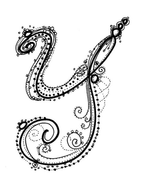 Буквы с узорами