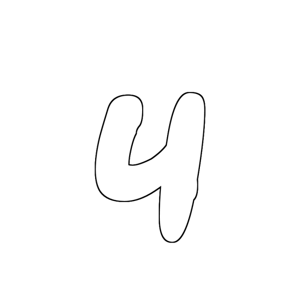 Буква п прописная трафарет