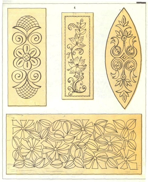 Трафареты для контурной резьбы по дереву