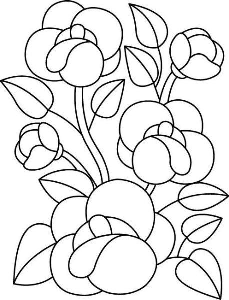 Трафареты для витражных красок цветы