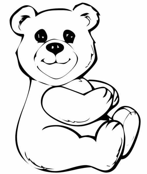 Медведь раскраска