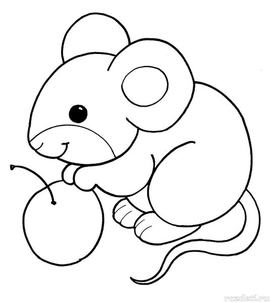 Мышка раскраска