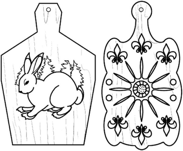 Трафарет для разделочной доски рисунок