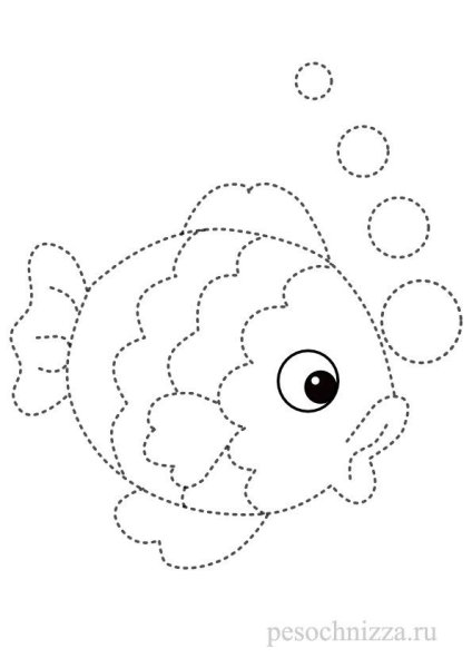 Рисование по контурам для малышей