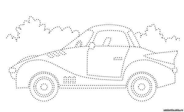 Обводить по точкам для детей