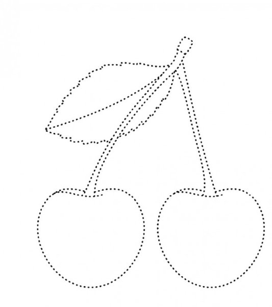 Фрукты обведение по контуру