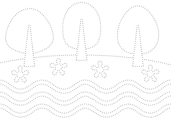 Пунктирные линии для детей