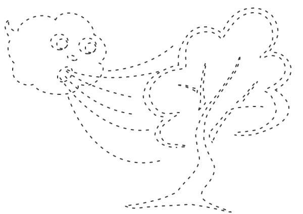 Обводка по точкам для дошкольников