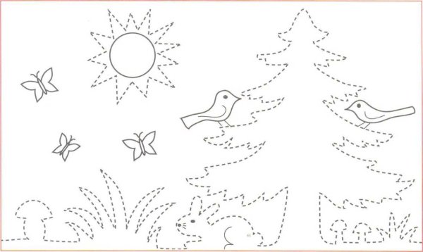 Обведение рисунка по контуру