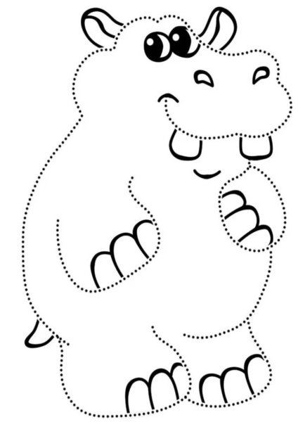 Рисование животных по точкам для детей