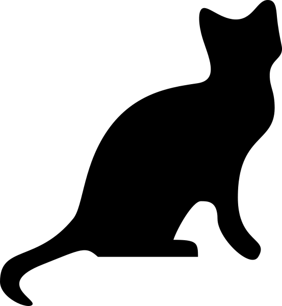 Силуэтные рисунки кошек