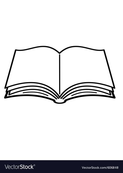 Силуэт открытой книги