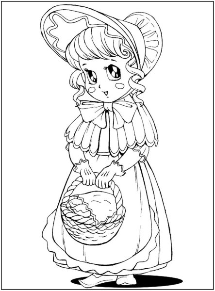 Шарль Перро красная шапочка раскраска