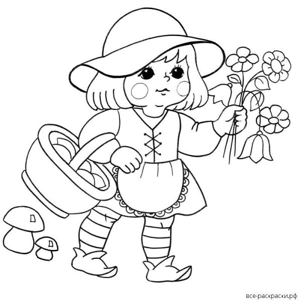 Шарль Перро красная шапочка раскраска