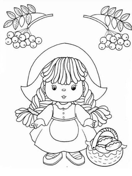 Разукрашки красная шапочка