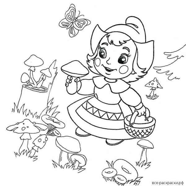 Мама из красной шапочки раскраска