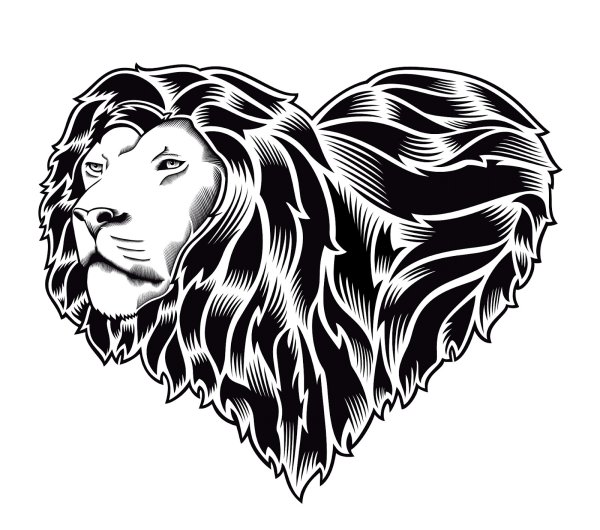 Голова Льва для гравировки