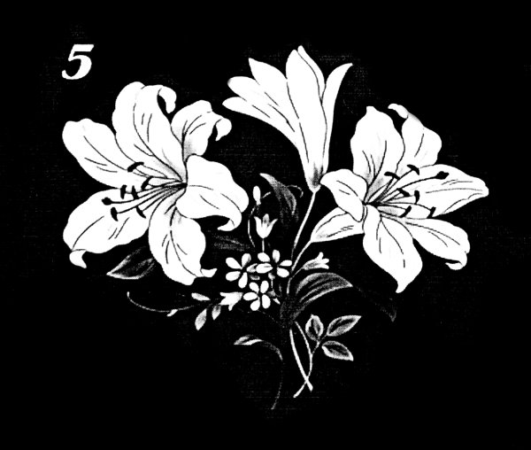 Гравюра на черном фоне