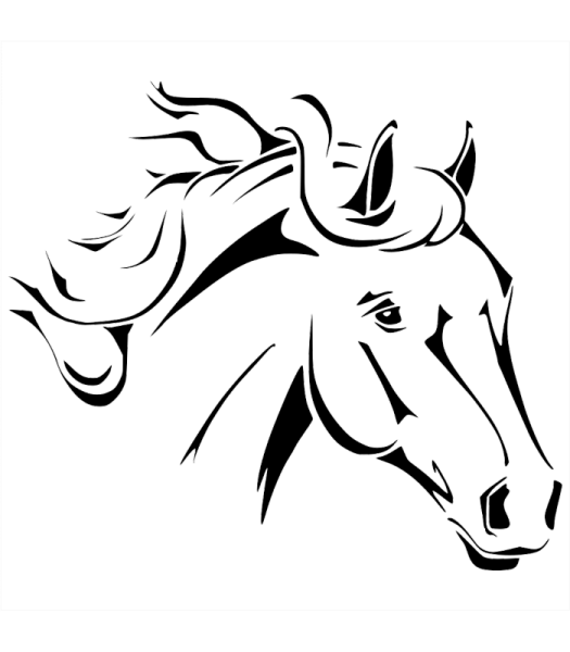 Трафарет для выжигания лошадь