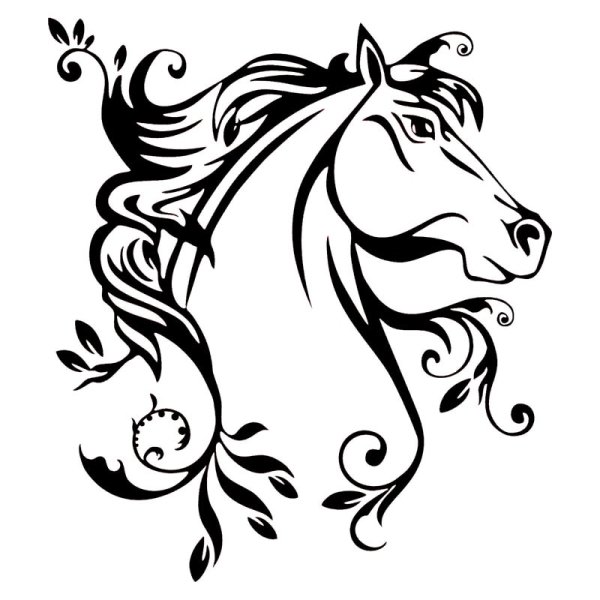 Стилизованная голова лошади