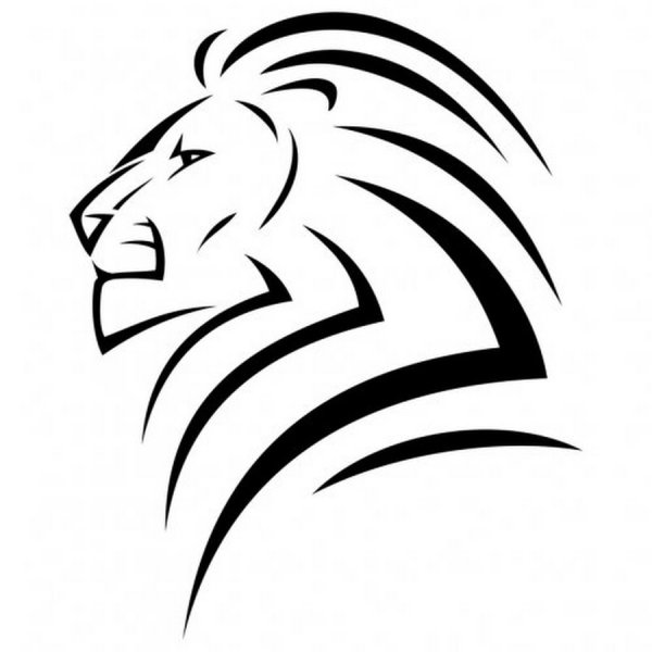 Лев тату эскиз легкий