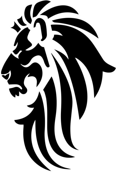 Наклейка Лев трайбл