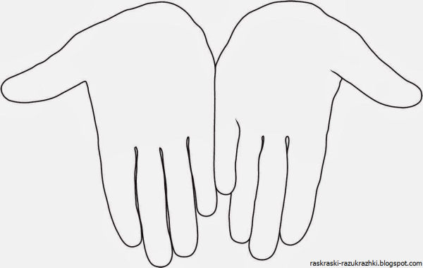 Ладонь раскраска