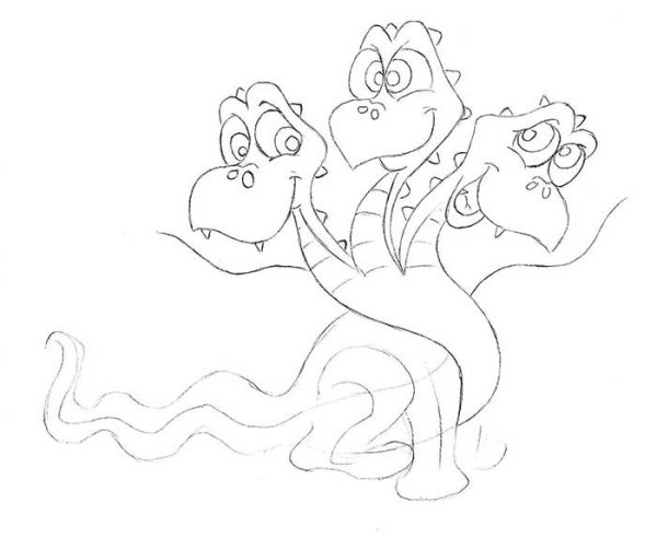 Рисунок трехголового дракона