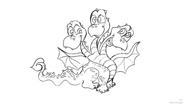 Змей Горыныч раскраска