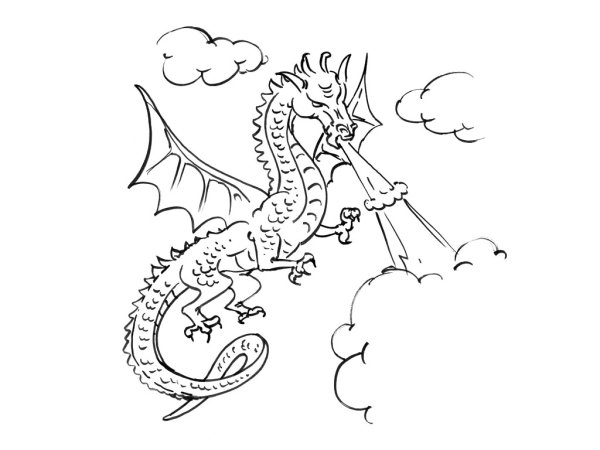 Змей Горыныч карандашом